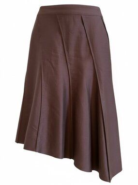 Lida Baday Asymmetric Skirt - Size 10 - Brown
